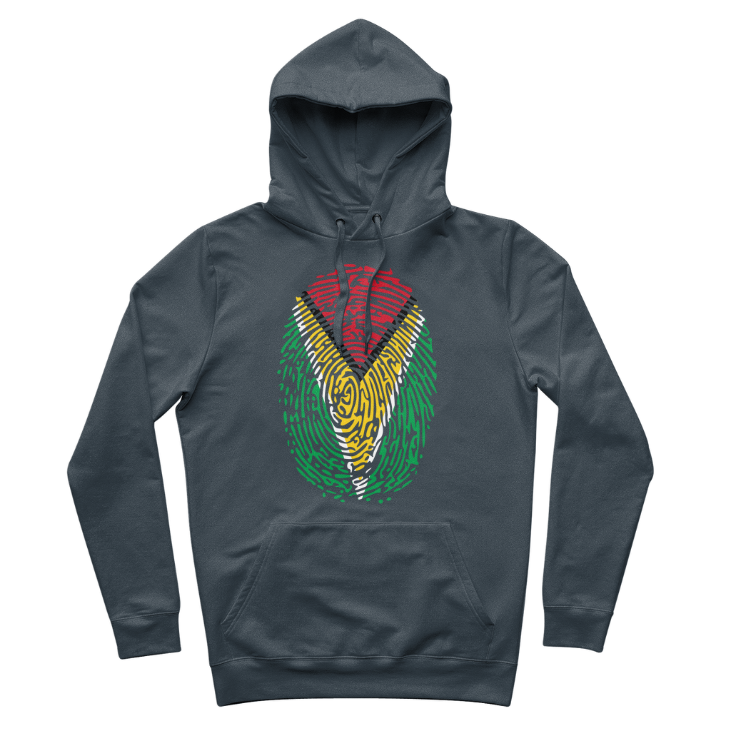 Guyana-Fingerprint 100% Organic Cotton Hoodie