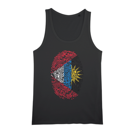 Antigua and Barbuda-Fingerprint Organic Jersey Unisex Tank Top