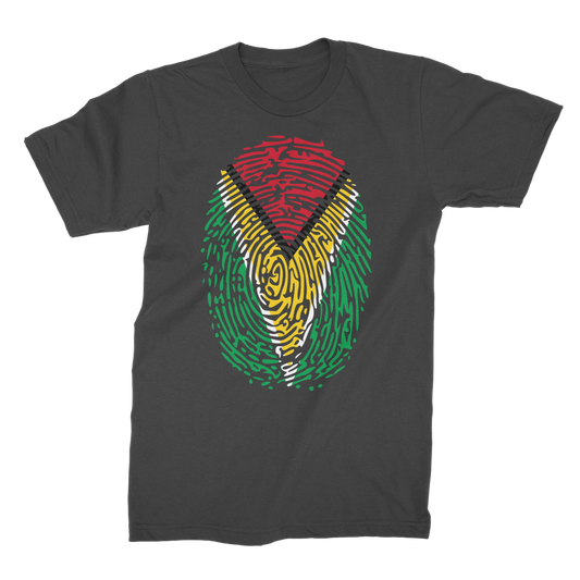 Guyana-Fingerprint Premium Jersey Adult T-Shirt