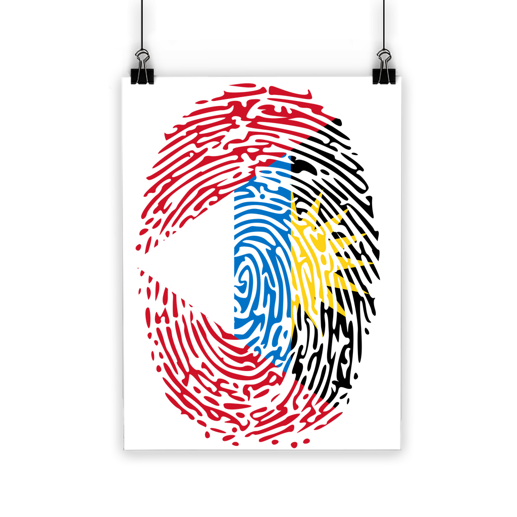 Antigua and Barbuda-Fingerprint Classic Poster