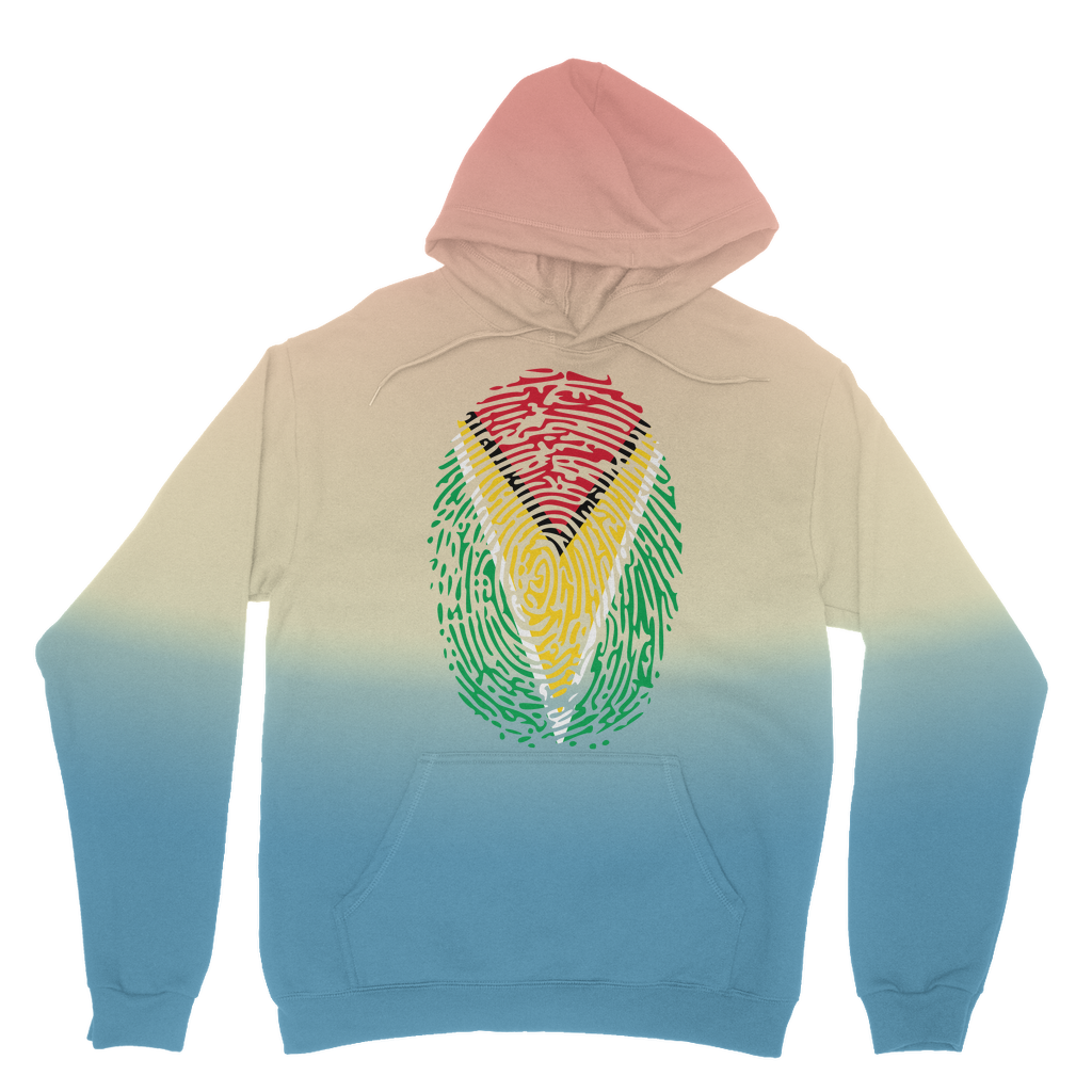 Guyana-Fingerprint Tie Dye Hoodie