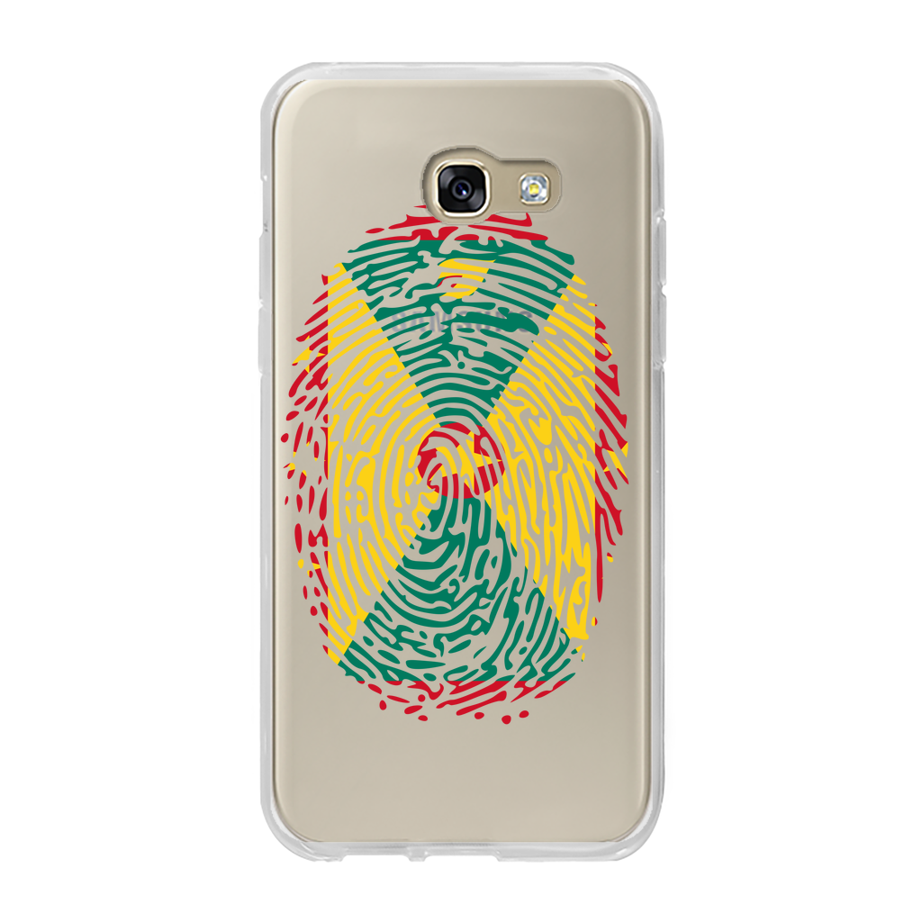 Grenada Fingerprint Back Printed Transparent Soft Phone Case