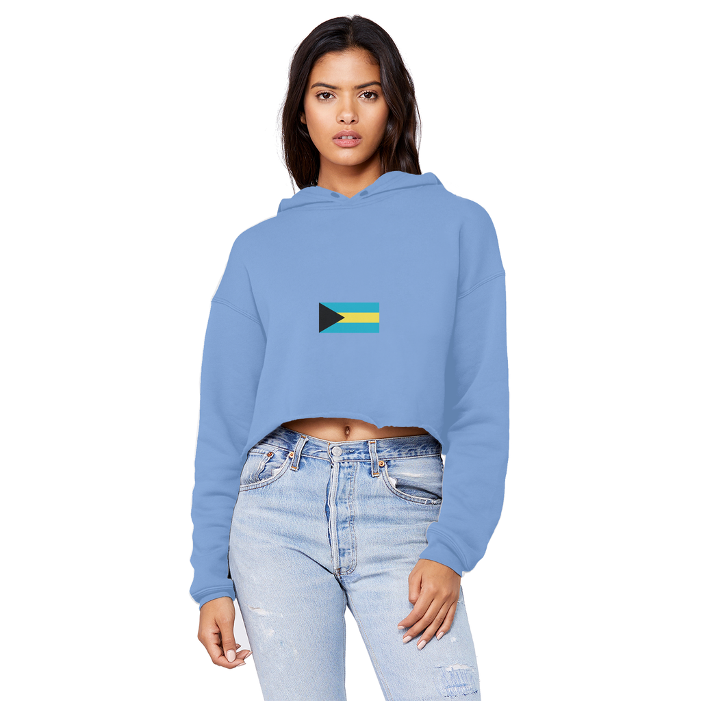 BAHAMAS Cropped Raw Edge Boyfriend Hoodie