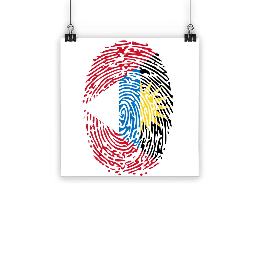 Antigua and Barbuda-Fingerprint Classic Poster