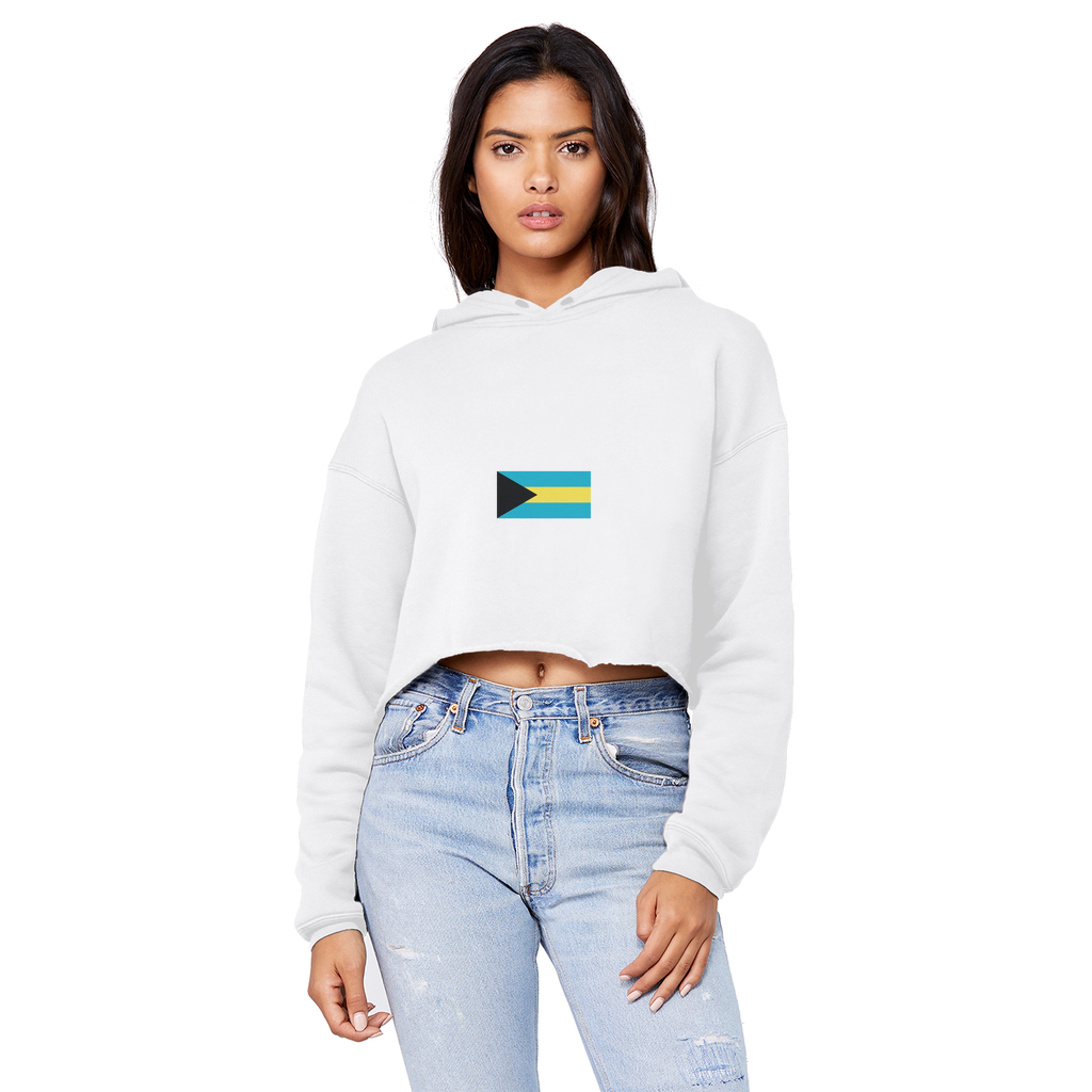 BAHAMAS Cropped Raw Edge Boyfriend Hoodie