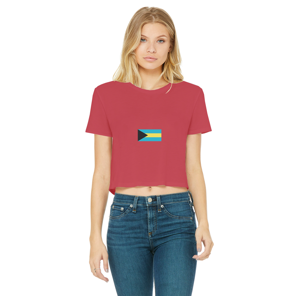 BAHAMAS Classic Women's Cropped Raw Edge T-Shirt