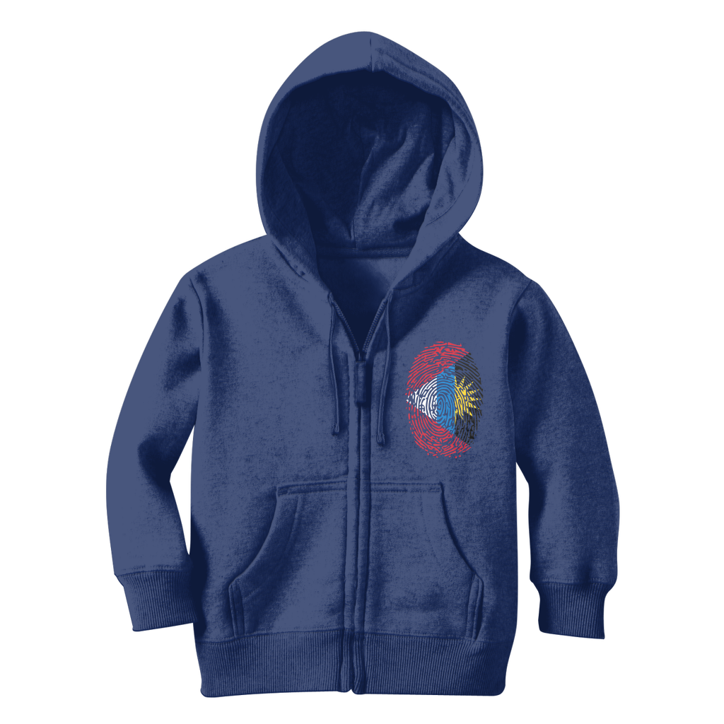 Antigua and Barbuda-Fingerprint Classic Kids Zip Hoodie