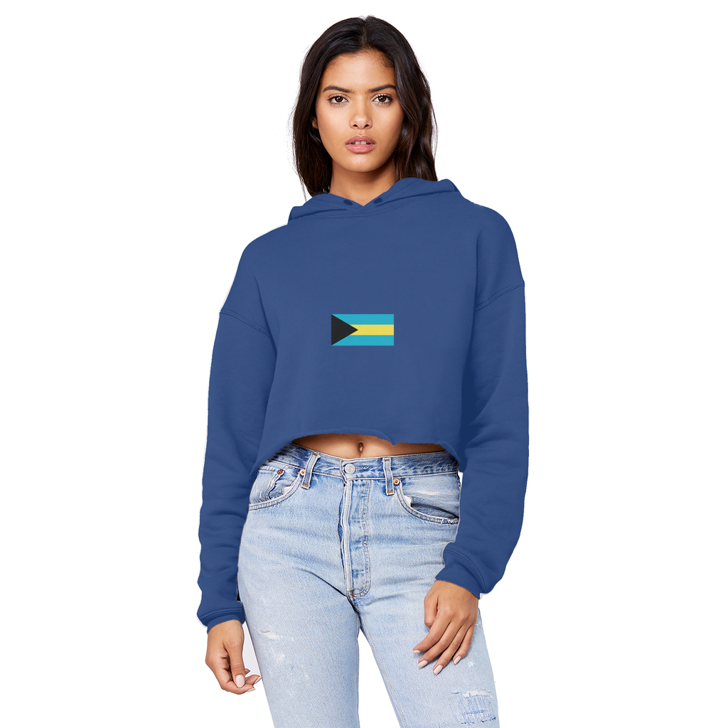 BAHAMAS Cropped Raw Edge Boyfriend Hoodie