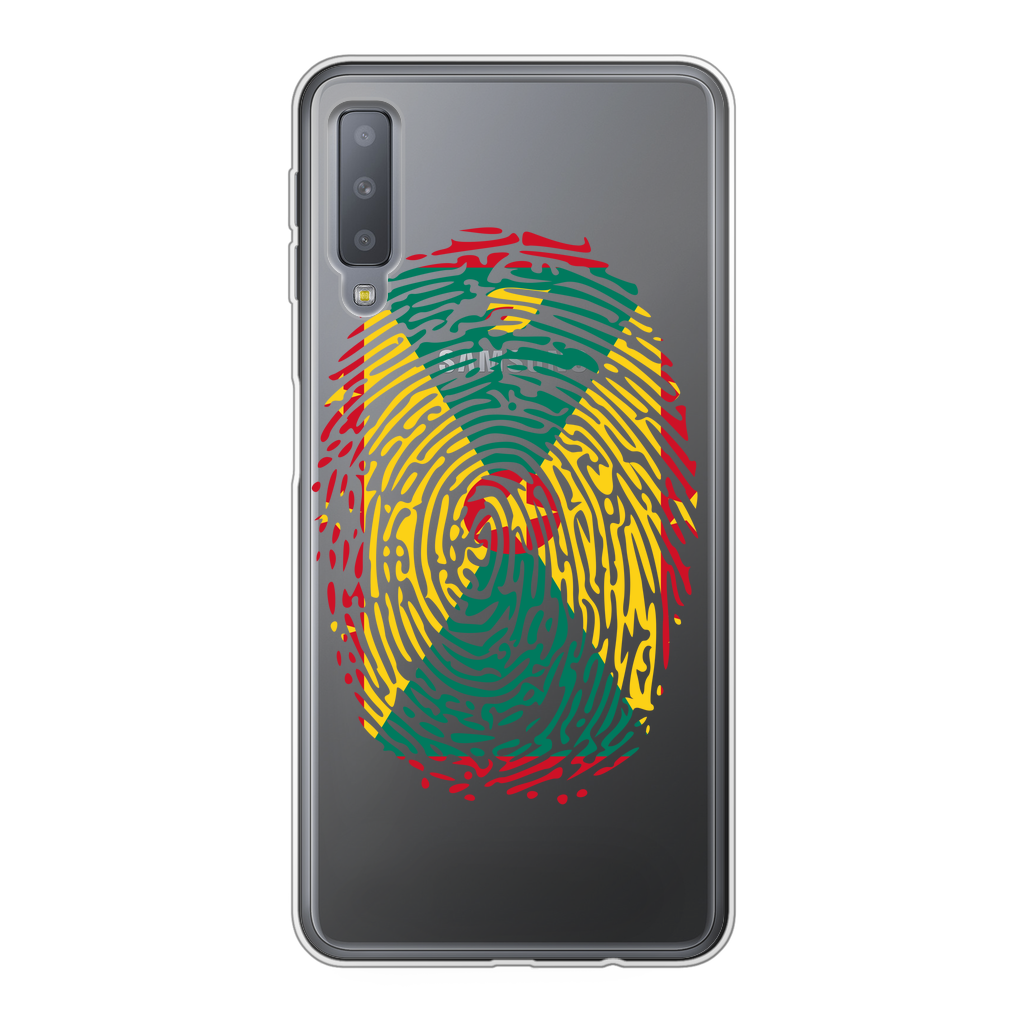 Grenada Fingerprint Back Printed Transparent Soft Phone Case