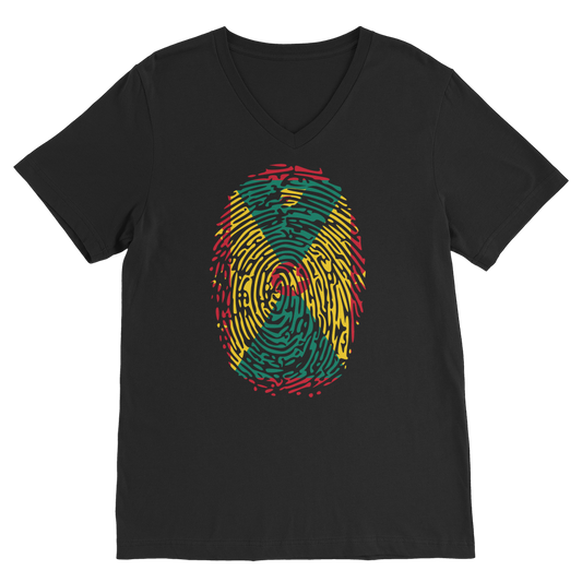 Grenada Fingerprint Classic V-Neck T-Shirt