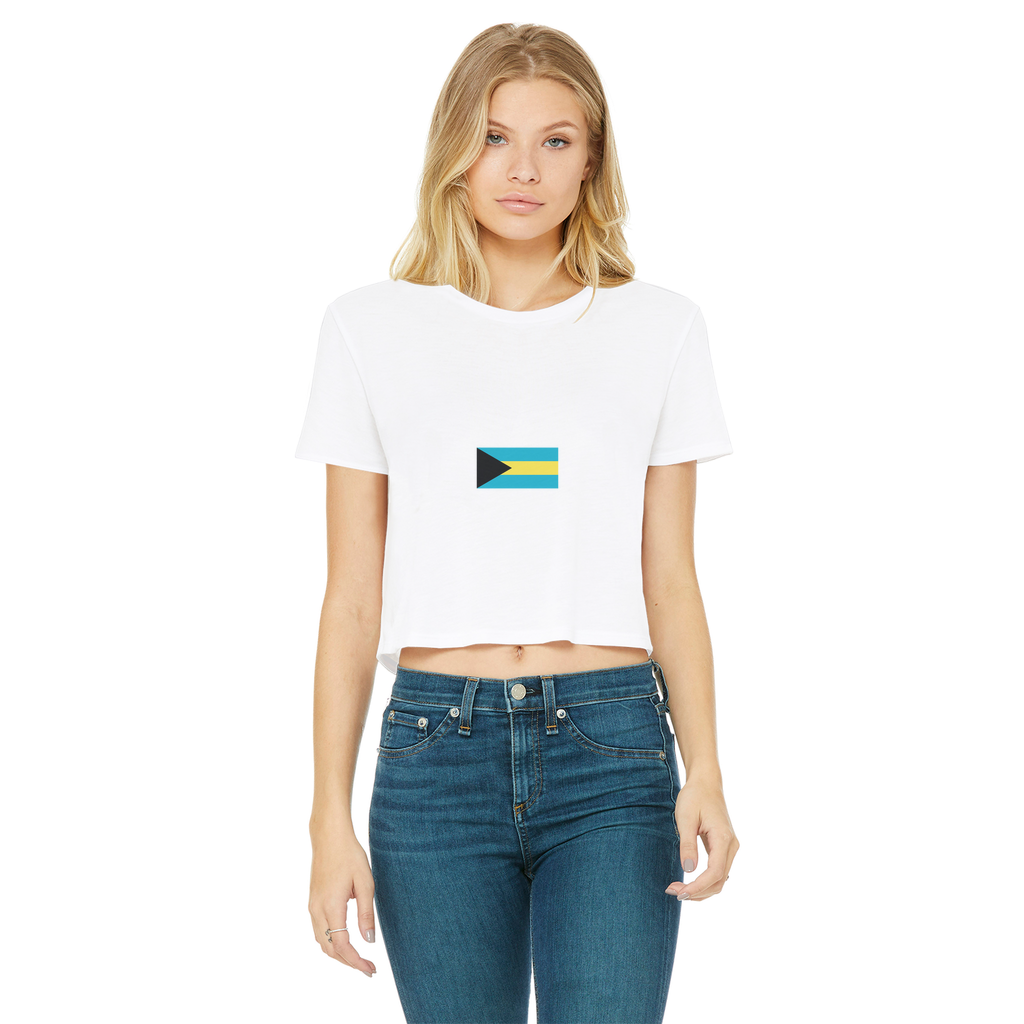 BAHAMAS Classic Women's Cropped Raw Edge T-Shirt