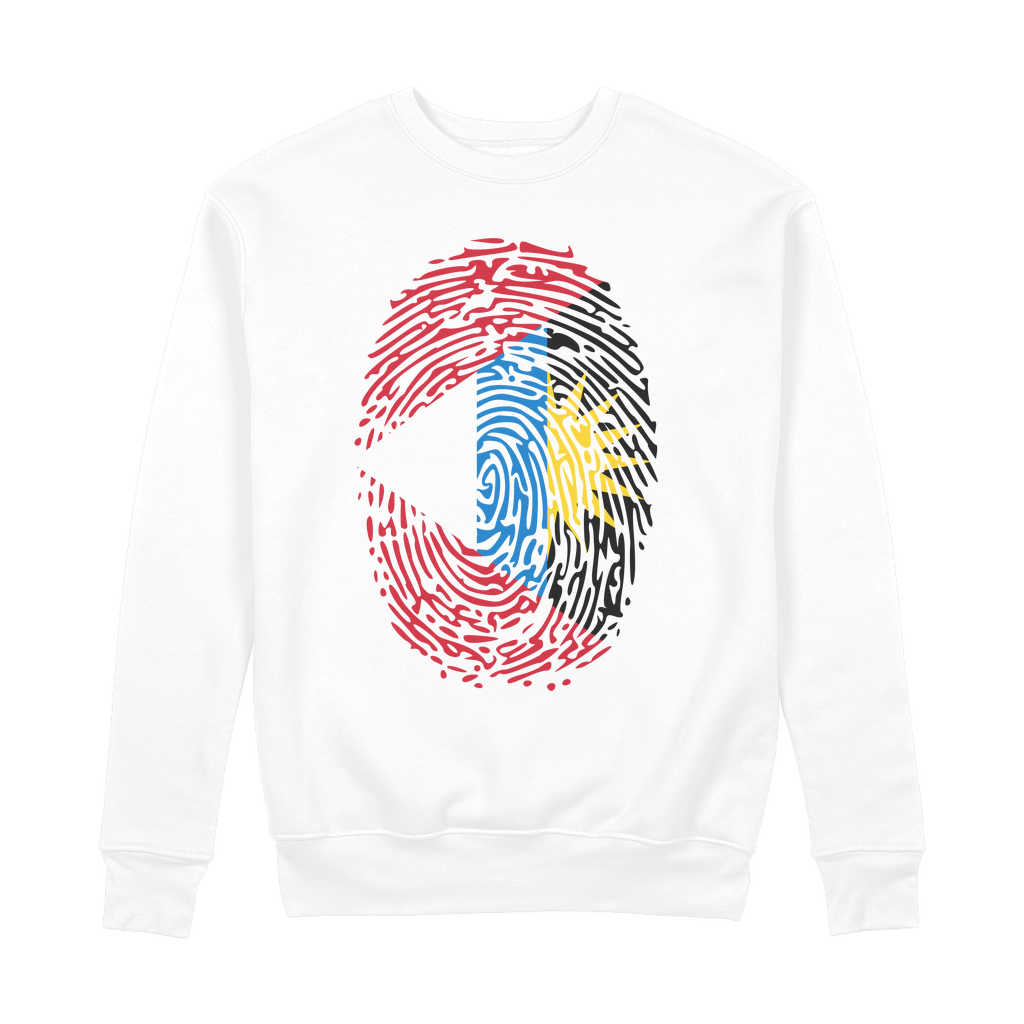 Antigua and Barbuda-Fingerprint 100% Organic Cotton Sweatshirt