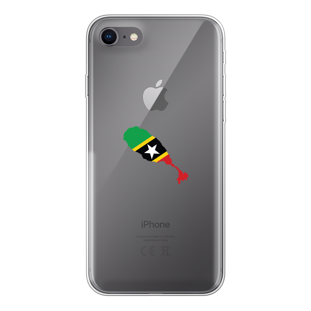 ST. KITTS & NEVIS Back Printed Transparent Soft Phone Case