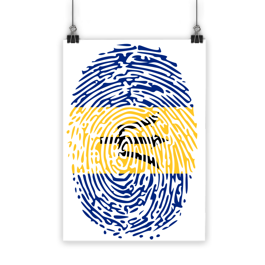 Barbados-Fingerprint Classic Poster