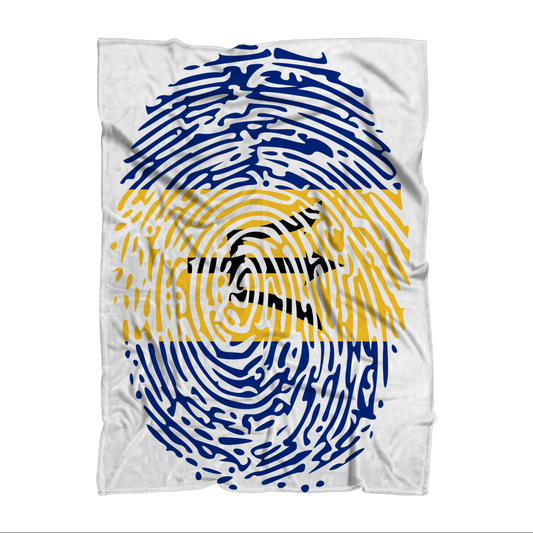 Barbados-Fingerprint Premium Sublimation Adult Blanket