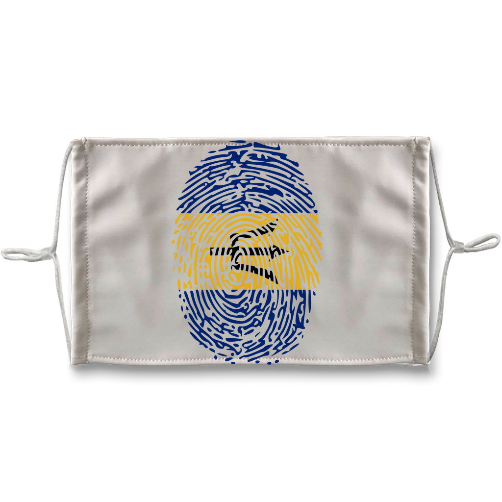 Barbados-Fingerprint Sublimation Face Mask