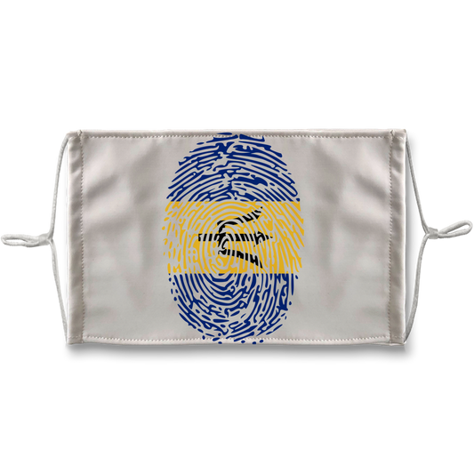 Barbados-Fingerprint Sublimation Face Mask