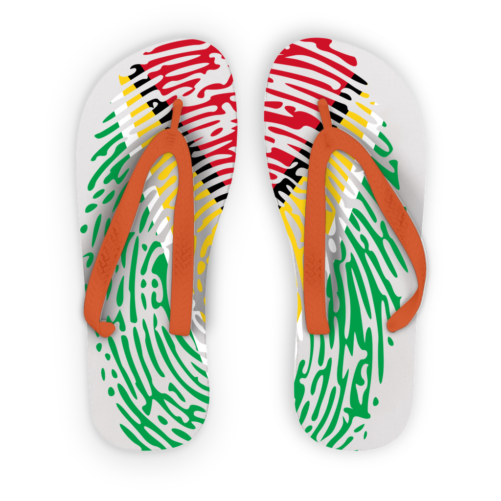 Guyana-Fingerprint Adult Flip Flops