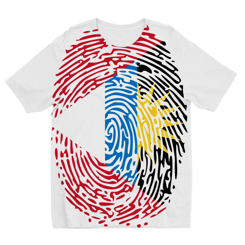 Antigua and Barbuda-Fingerprint Sublimation Kids T-Shirt