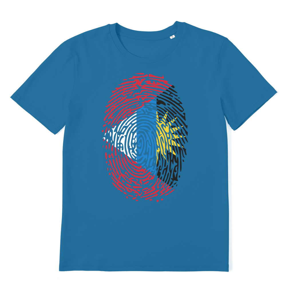 Antigua and Barbuda-Fingerprint Premium Organic Adult T-Shirt