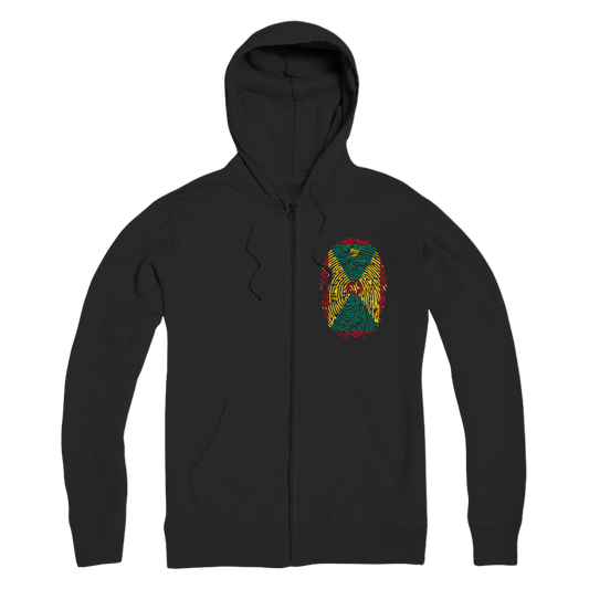 Grenada Fingerprint Premium Adult Zip Hoodie