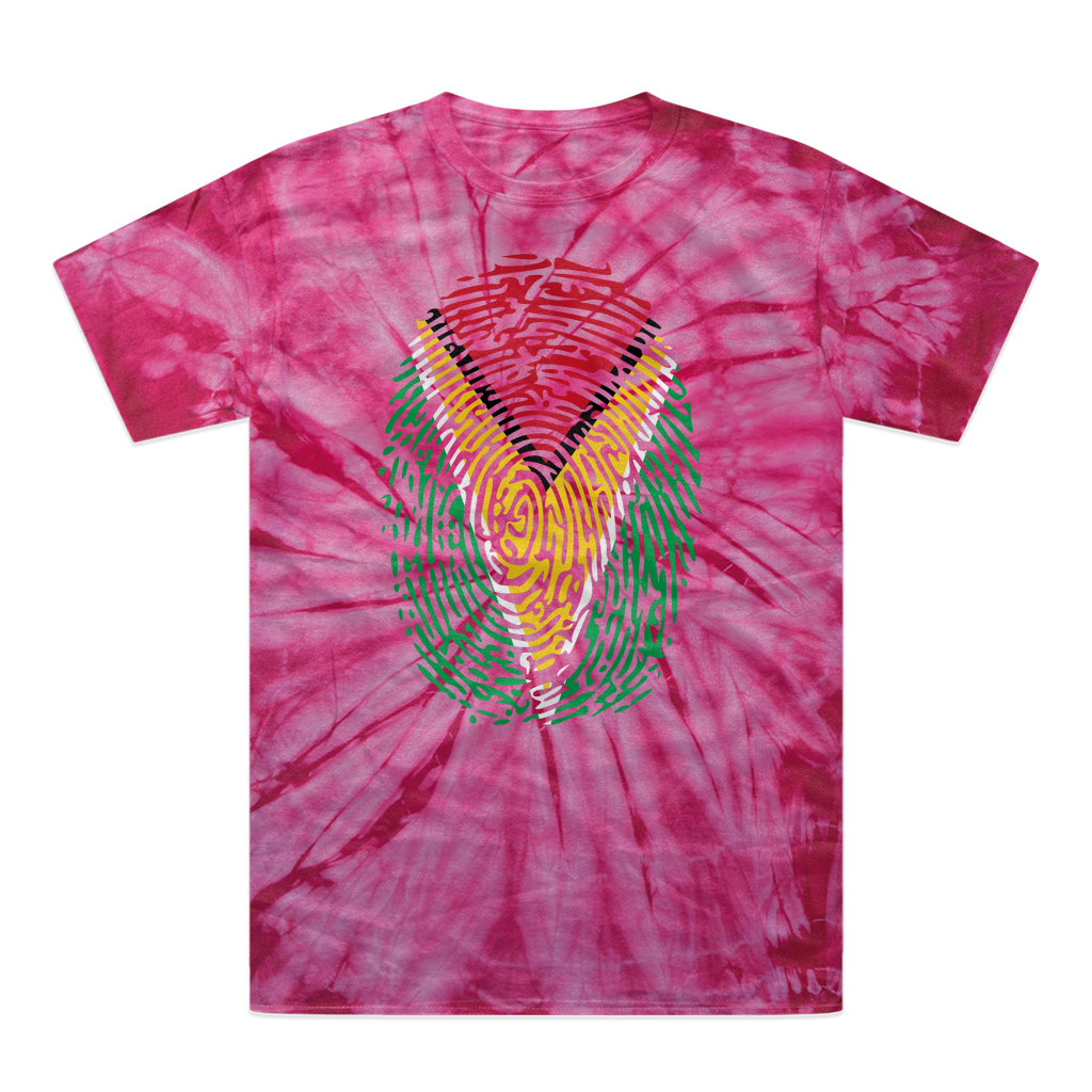 Guyana-Fingerprint Tonal Spider Tie-Dye T-Shirt