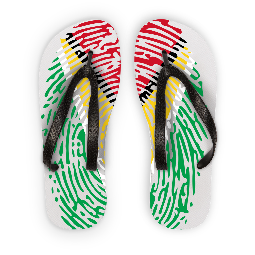 Guyana-Fingerprint Kids Flip Flops