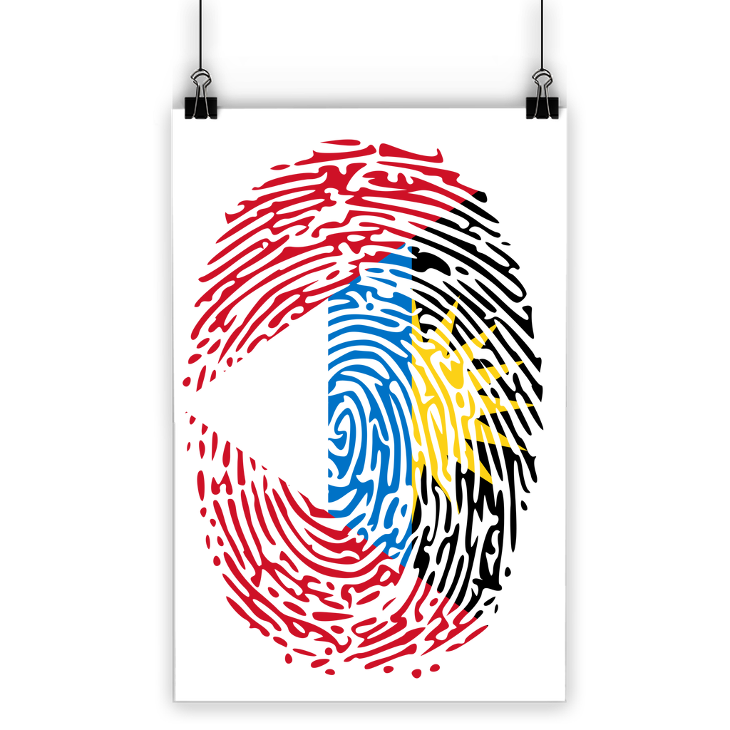 Antigua and Barbuda-Fingerprint Classic Poster