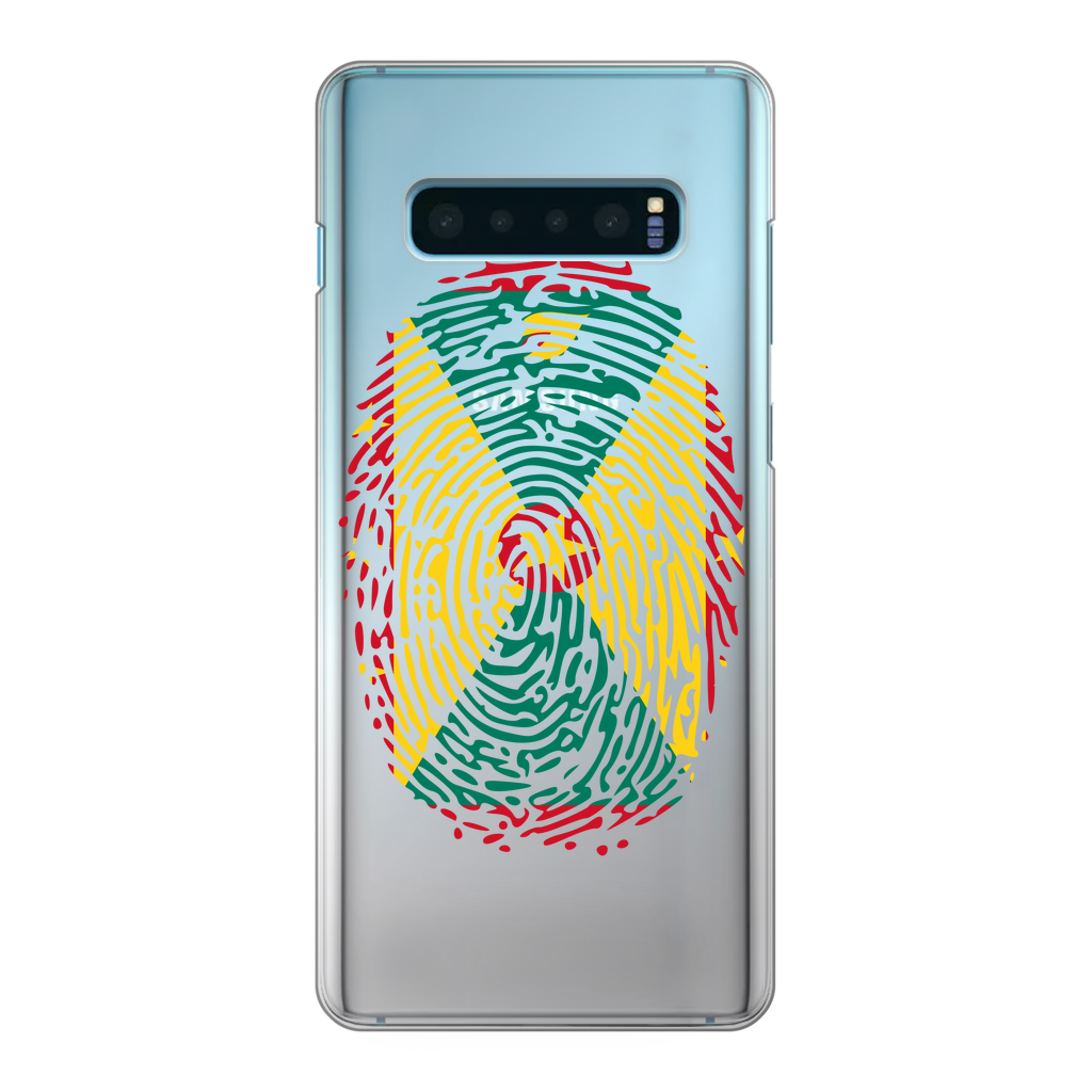 Grenada Fingerprint Back Printed Transparent Hard Phone Case