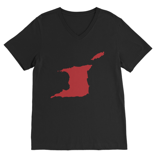 Carte de Trini et Tobago T-shirt premium échancré