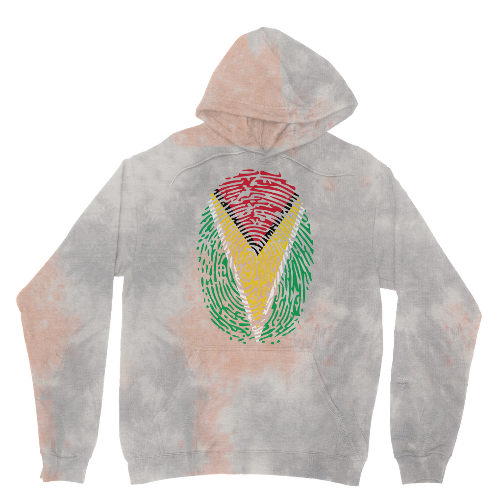 Guyana-Fingerprint Tie Dye Hoodie