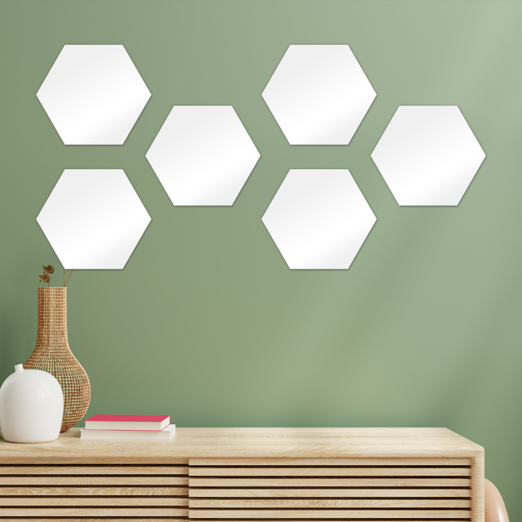 Guyana-Fingerprint Hexagon Wall Tiles Set of 6