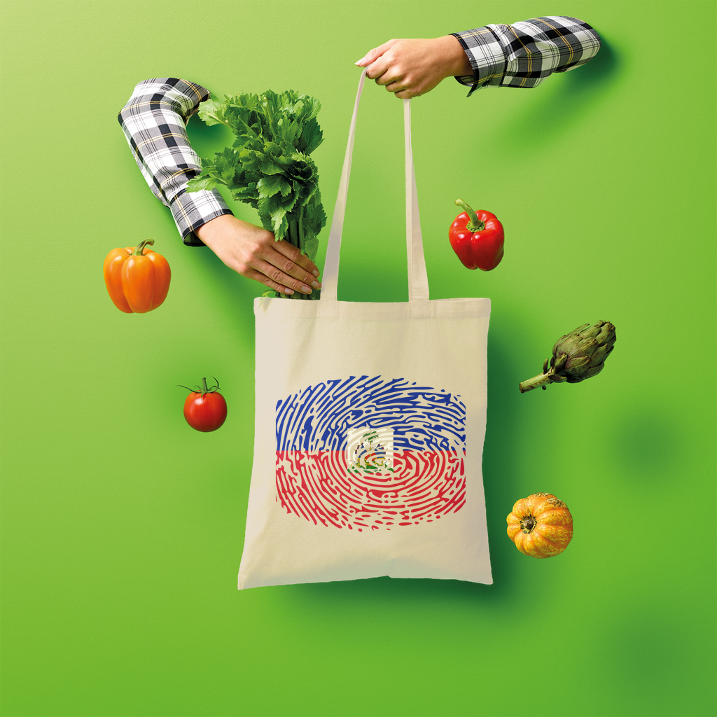 Haiti-Fingerprint Shopper Tote Bag