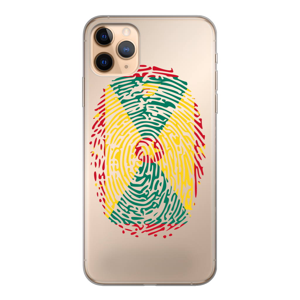 Grenada Fingerprint Back Printed Transparent Soft Phone Case