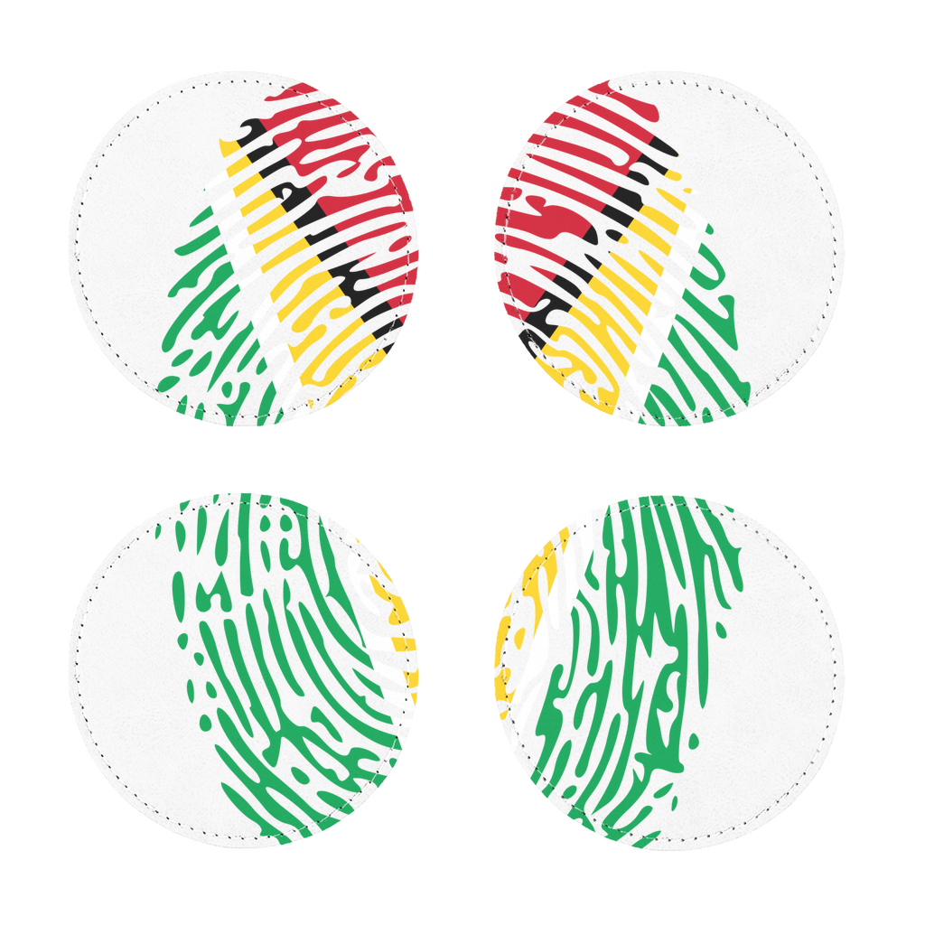 Guyana-Fingerprint Sublimation Coasters Pack of Four