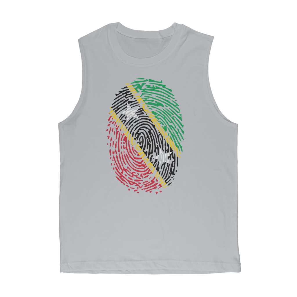 Saint Kitts and Nevis Fingerprint Premium Adult Muscle Top