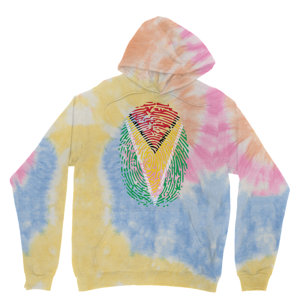 Guyana-Fingerprint Tie Dye Hoodie