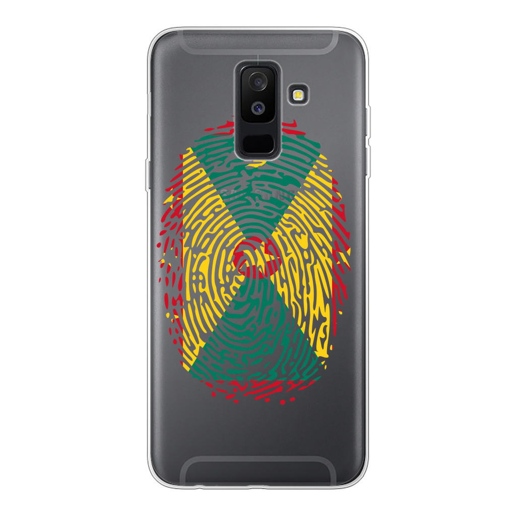 Grenada Fingerprint Back Printed Transparent Soft Phone Case