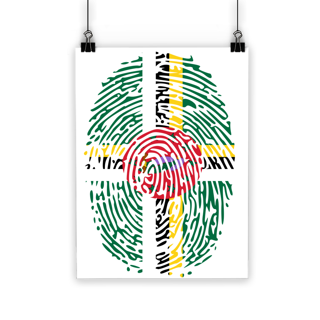 Dominica Fingerprint Classic Poster