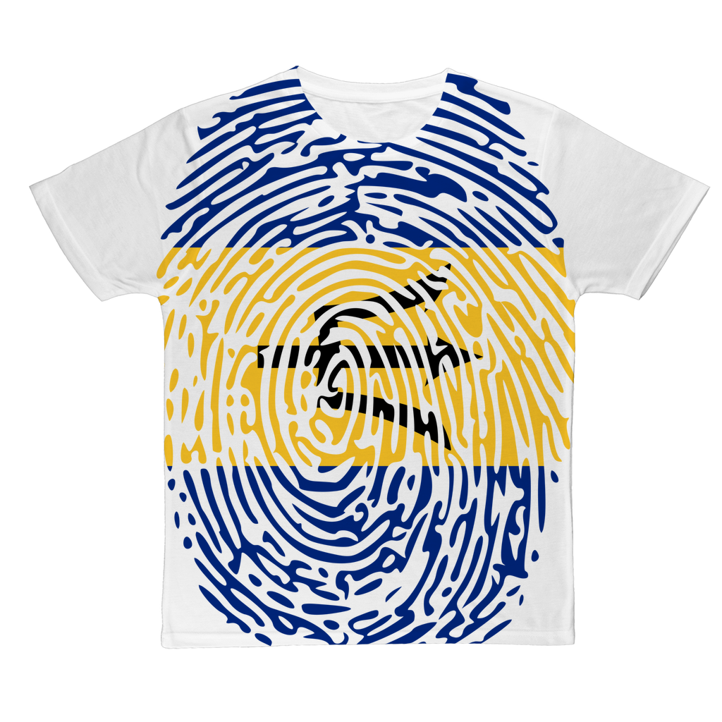 Barbados-Fingerprint Classic Sublimation Adult T-Shirt