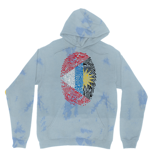 Antigua and Barbuda-Fingerprint Tie Dye Hoodie