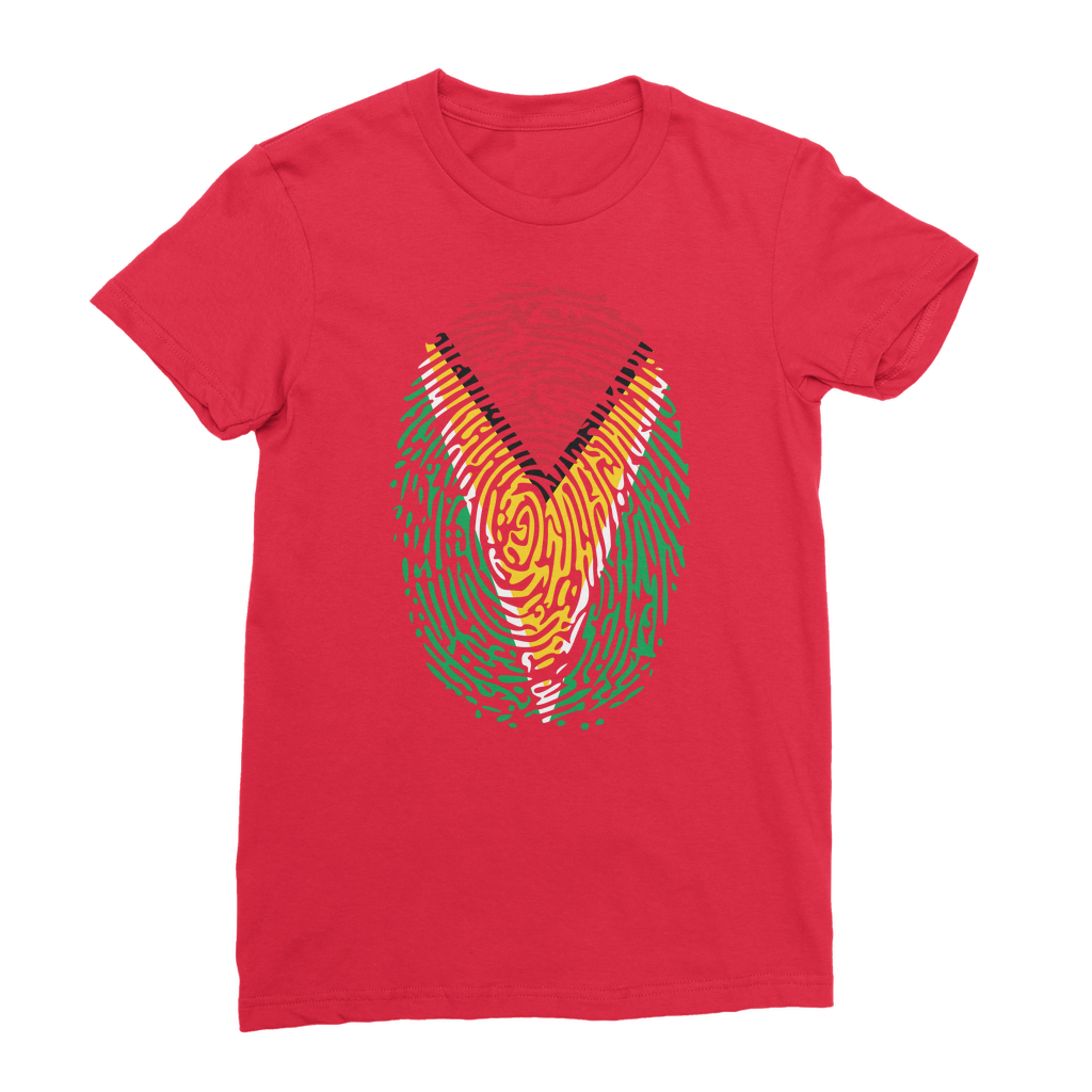 Guyana-Fingerprint Premium Jersey Women's T-Shirt