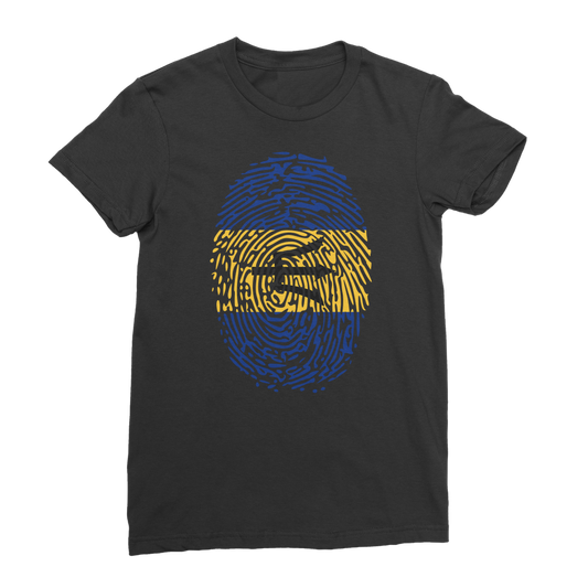 Barbados-Fingerprint Premium Jersey Women's T-Shirt