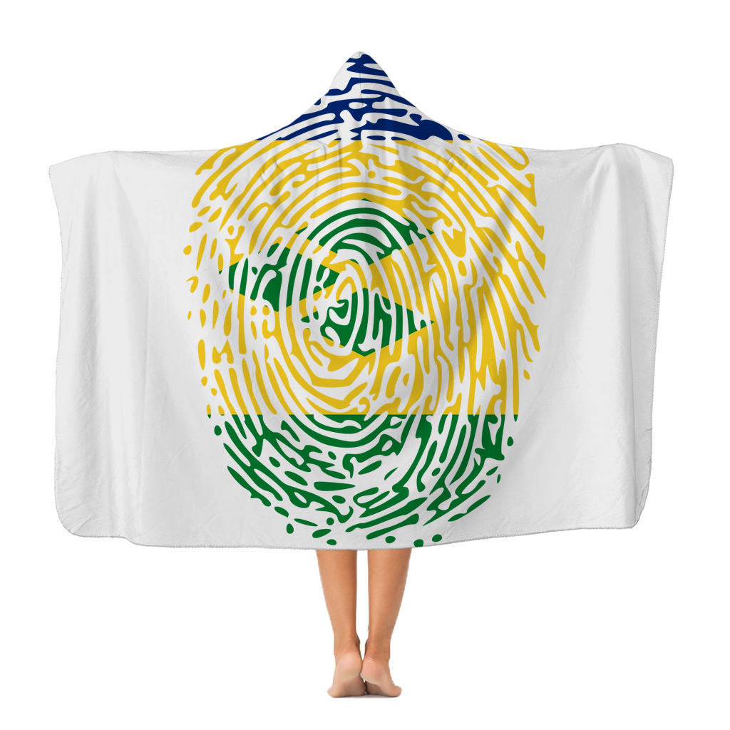 St Vincent and the Grenadines-Fingerprint Classic Adult Hooded Blanket
