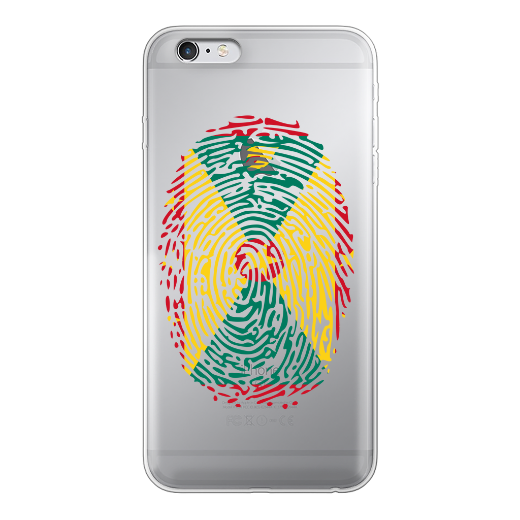 Grenada Fingerprint Back Printed Transparent Hard Phone Case