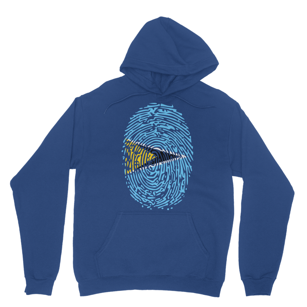 Saint Lucia Fingerprint Classic Adult Hoodie