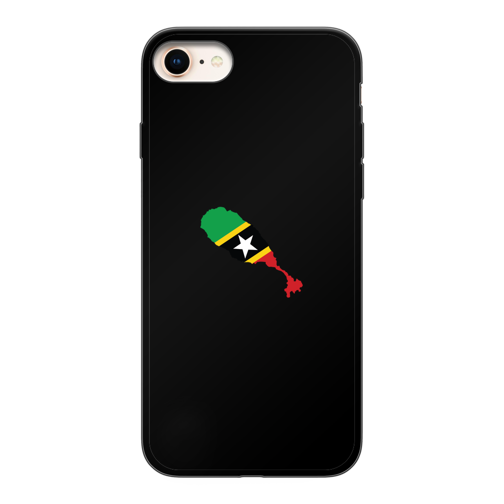 ST. KITTS & NEVIS Back Printed Black Soft Phone Case