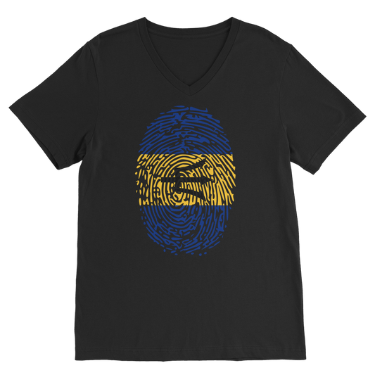 Barbados-Fingerprint Classic V-Neck T-Shirt