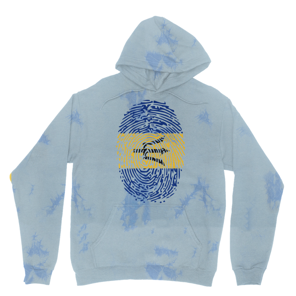 Barbados-Fingerprint Tie Dye Hoodie