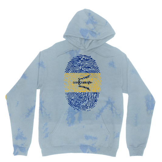 Barbados-Fingerprint Tie Dye Hoodie